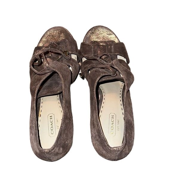 Coach Women's Brown Open-Toe Shoes - Picture 2 of 10